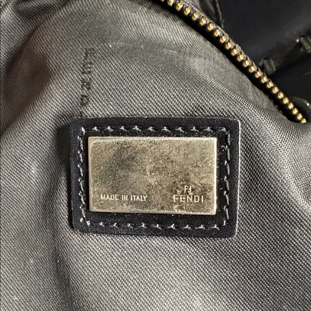 Fendi Black FF Monogram Saddle Bag - Picture 15 of 16